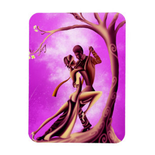 Romantic Couple Dance the Tango Magnet