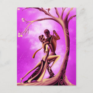 Romantic Couple Dance the Tango Postcard