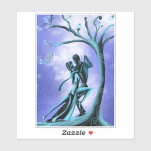 Romantic Couple Dance the Tango Sticker 