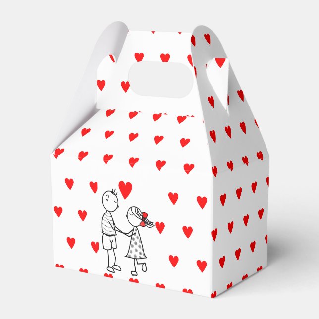 Romantic Couple Favour or Gift Boxes (Front Side)