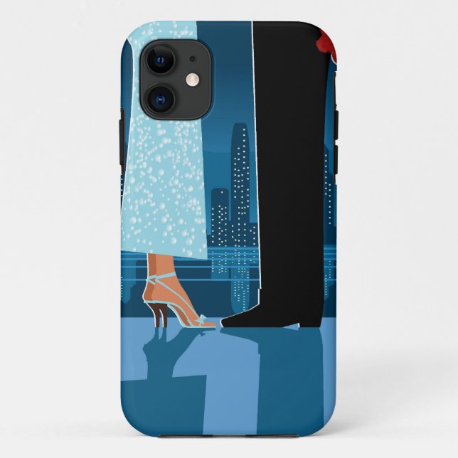 Romantic Couple in City Case-Mate iPhone Case (Back)