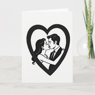 Romantic Couple Kissing Love Card
