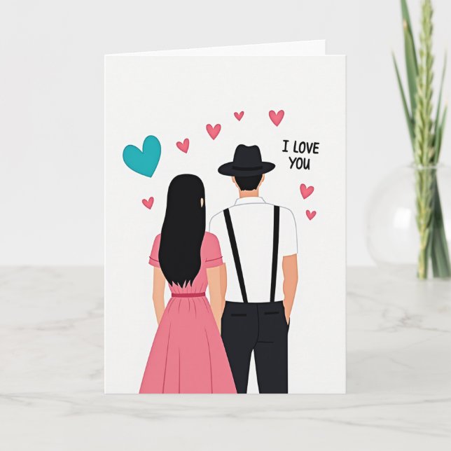 Romantic Couple Love Card (Front)