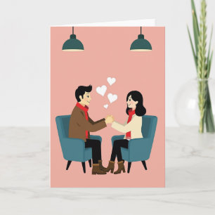 Romantic Couple Love Hearts Card