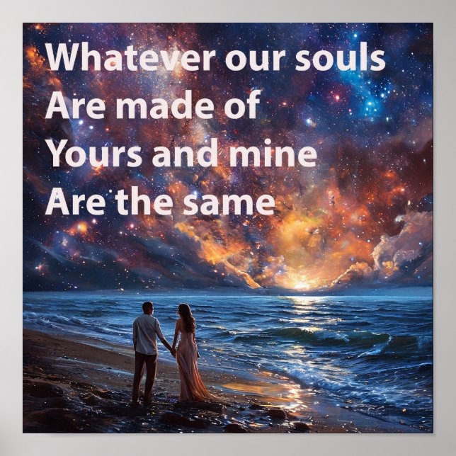 💞 Romantic Couple Love Valentine Quote Wall Art (Front)