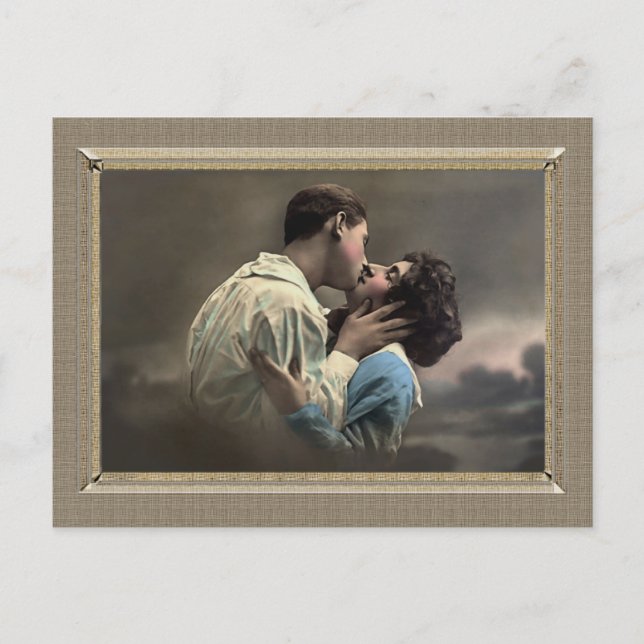 Romantic Couple - loving kiss Postcard (Front)