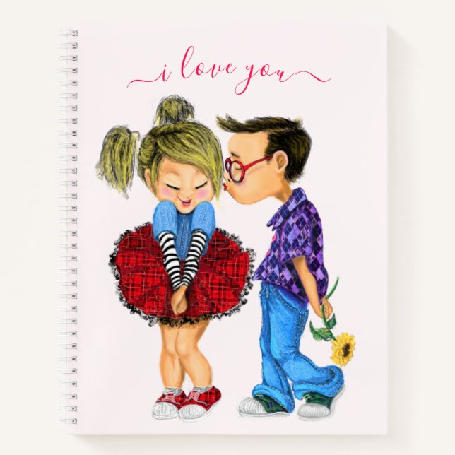 Romantic Couple Notebook - I Love You (Front)