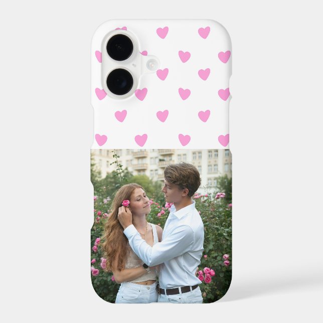Romantic Couple Pastel Pink Hearts Pattern  (Back)