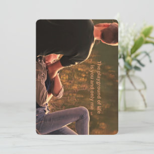 Romantic Couple Photo Greeting Card, Custom Love Q Holiday Card