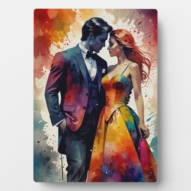 Romantic Couple Picture. Home Decor Plaque (Front)