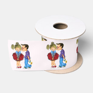 Romantic Couple Ribbon Gift - Love Satin Ribbon