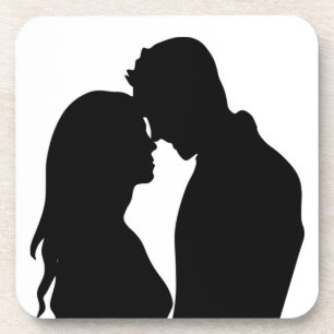 ROMANTIC COUPLE SILHOUETTE COASTER