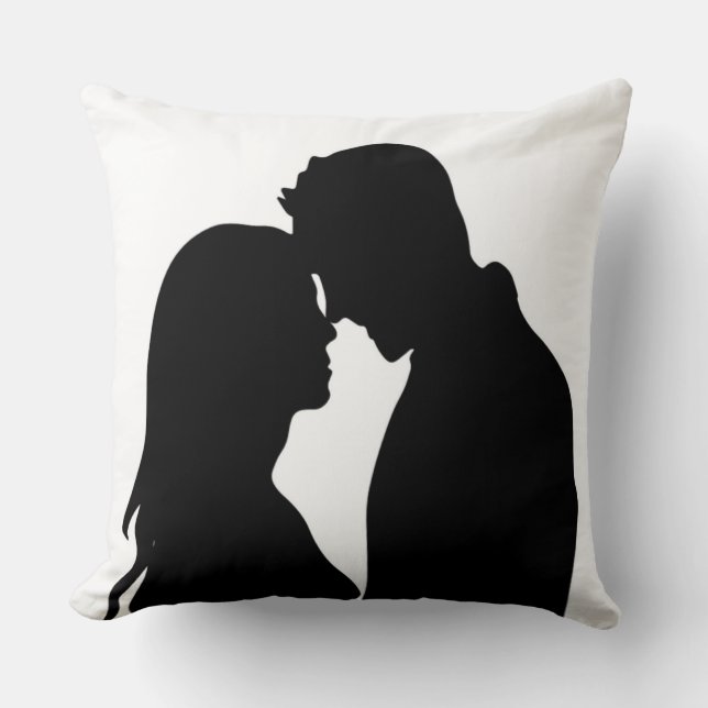ROMANTIC COUPLE SILHOUETTE CUSHION (Front)