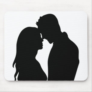 ROMANTIC COUPLE SILHOUETTE MOUSE PAD
