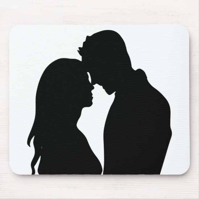 ROMANTIC COUPLE SILHOUETTE MOUSE PAD (Front)