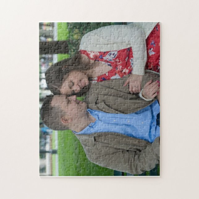 Romantic Couple Sitting Close Together Jigsaw Puzzle (Vertical)