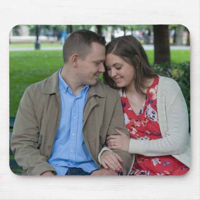 Romantic Couple Sitting Close Together Mouse Pad (Front)