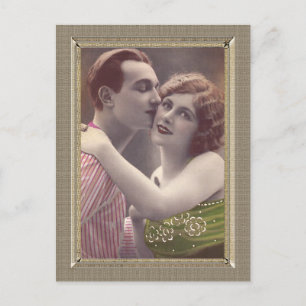 Romantic Couple - sweet kisses Postcard