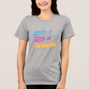 Romantic Couple T-Shirt, Love Relationship Matchin Tri-Blend Shirt