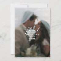 Romantic Couple Thank You Wedding Card