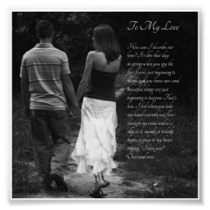 Romantic Couple "To My Love" Verse Photo Print