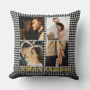 Romantic Couple True Love 4 Photo & Quote  Cushion