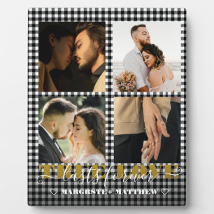 Romantic Couple True Love 4 Photo & Quote Plaque