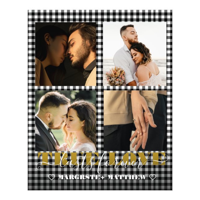 Romantic Couple True Love 4 Photo & Quote  Print (Front)