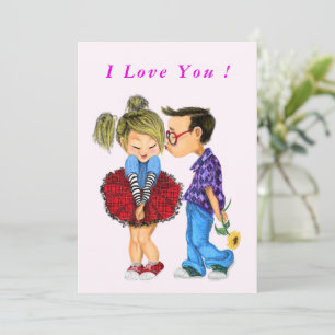  Romantic Couple Valentine's Day Card - I Love You