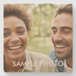 Romantic Couples Anniversary Custom Photo Coaster