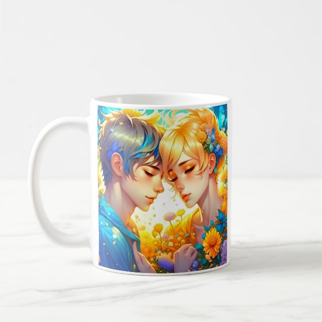 Romantic Couple's Gift | Personalised Anime Coffee Mug (Left)