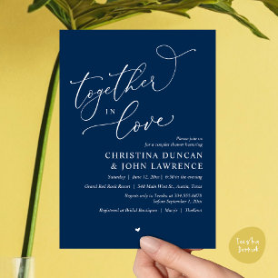 Romantic Couples Shower Party, Together In Love Invitation
