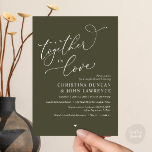 Romantic Couples Shower Party, Together In Love Invitation