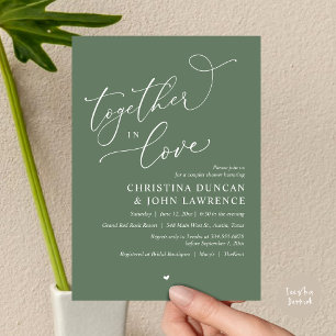 Romantic Couples Shower Party, Together In Love Invitation