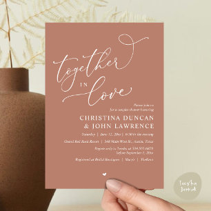 Romantic Couples Shower Party, Together In Love Invitation
