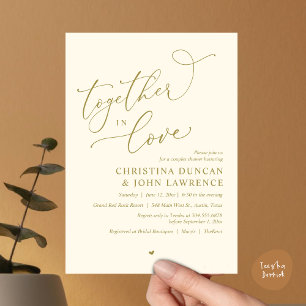 Romantic Couples Shower Party, Together In Love Invitation