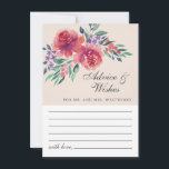 Romantic Cream Ivory Watercolor Floral Wedding Advice Card<br><div class="desc">Elegant wedding advice & wishes card featuring a floral watercolor design on a cream background.</div>