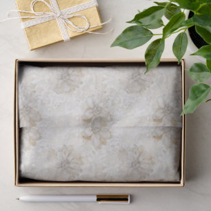 Romantic Cream Lace Rose Floral Wedding Tissue Paper