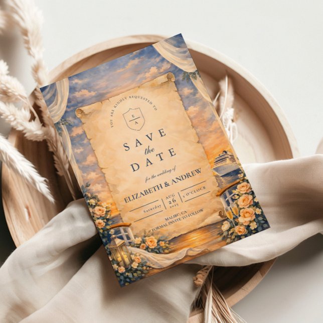 Romantic Cruise Sunset Wedding Save The Date (Creator Uploaded)