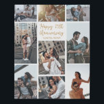 Romantic Custom Anniversary Modern Photo Collage Faux Canvas Print<br><div class="desc">Chic customisable photo collage faux canvas print for your husband,  wife,  girlfriend,  or boyfriend on your anniversary. Add 9 of your favourite relationship,  engagement,  or wedding photos and order this print as a romantic wall decor gift for your partner. A beautiful personalised gift full of memories.</div>