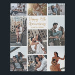 Romantic Custom Anniversary Modern Photo Collage Faux Canvas Print<br><div class="desc">Chic customisable photo collage faux canvas print for your husband,  wife,  girlfriend,  or boyfriend on your anniversary. Add 9 of your favourite relationship,  engagement,  or wedding photos and order this print as a romantic wall decor gift for your partner. A beautiful personalised gift full of memories.</div>