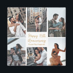 Romantic Custom Anniversary Photo Collage Modern Magnet<br><div class="desc">Chic customisable photo collage magnet for your husband,  wife,  girlfriend,  or boyfriend on your anniversary. Add 6 of your favourite relationship,  engagement,  or wedding photos and order as a romantic gift for your partner. A beautiful personalised gift full of memories.</div>