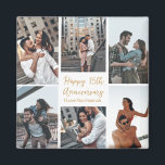Romantic Custom Anniversary Photo Collage Modern Magnet<br><div class="desc">Chic customisable photo collage magnet for your husband,  wife,  girlfriend,  or boyfriend on your anniversary. Add 6 of your favourite relationship,  engagement,  or wedding photos and order as a romantic gift for your partner. A beautiful personalised gift full of memories.</div>