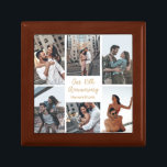Romantic Custom Couple Photo Collage Anniversary Gift Box<br><div class="desc">Chic customisable photo collage anniversary gift box for your wife or girlfriend at your celebration of love. Add 6 of your favourite relationship,  engagement,  or wedding photos and order as a romantic present for your partner. A beautiful personalised gift full of memories.</div>