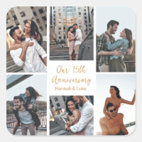 Romantic Custom Photo Collage Anniversary Party