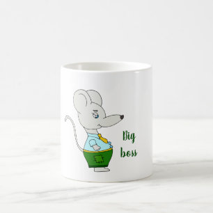 Romantic Cute mouse in green pants Coffee Mug