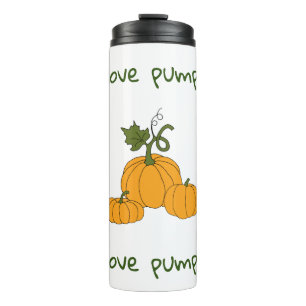 Romantic Cute orange pumpkin harvest Thermal Tumbler