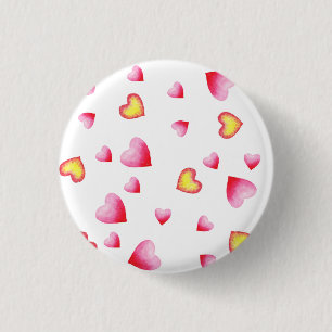 Romantic Cute Red Heart 3 Cm Round Badge