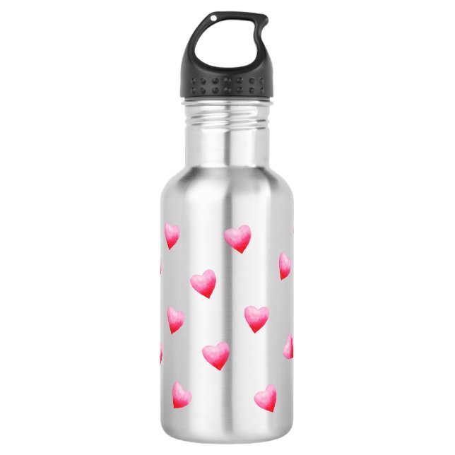 Romantic Cute Red Heart    710 Ml Water Bottle (Front)