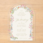 romantic dainty floral arch spring garden wedding